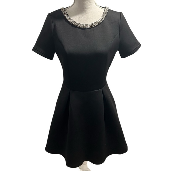 {Tobi} Open Back Rhinestoned Black Mini Dress - Picture 1 of 3